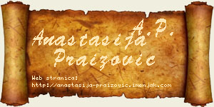 Anastasija Praizović vizit kartica